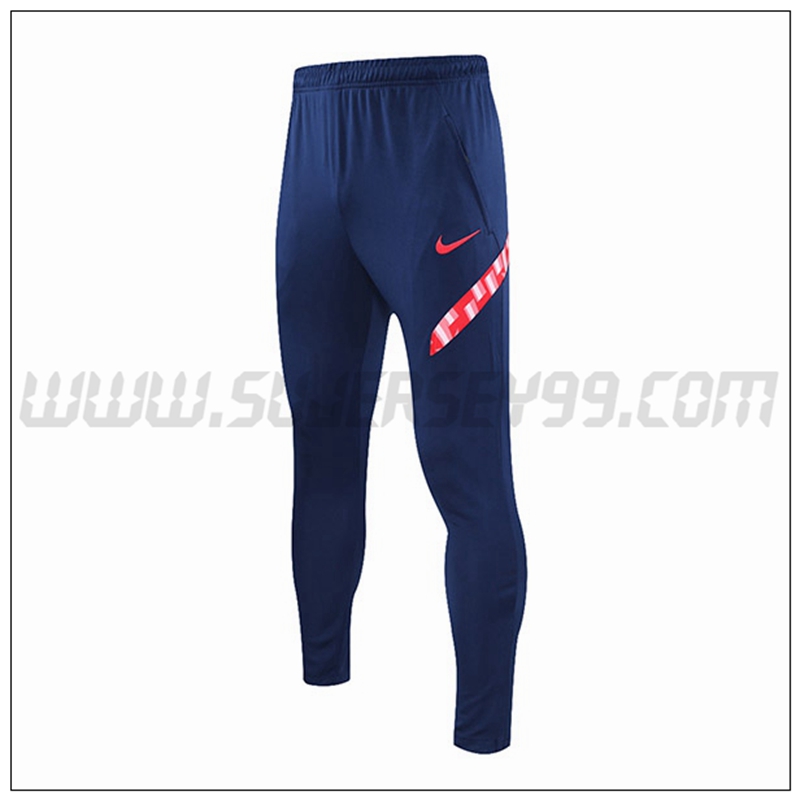 Pantalones Entrenamiento Atletico Madrid Azul Marino Rojo 2021 2022