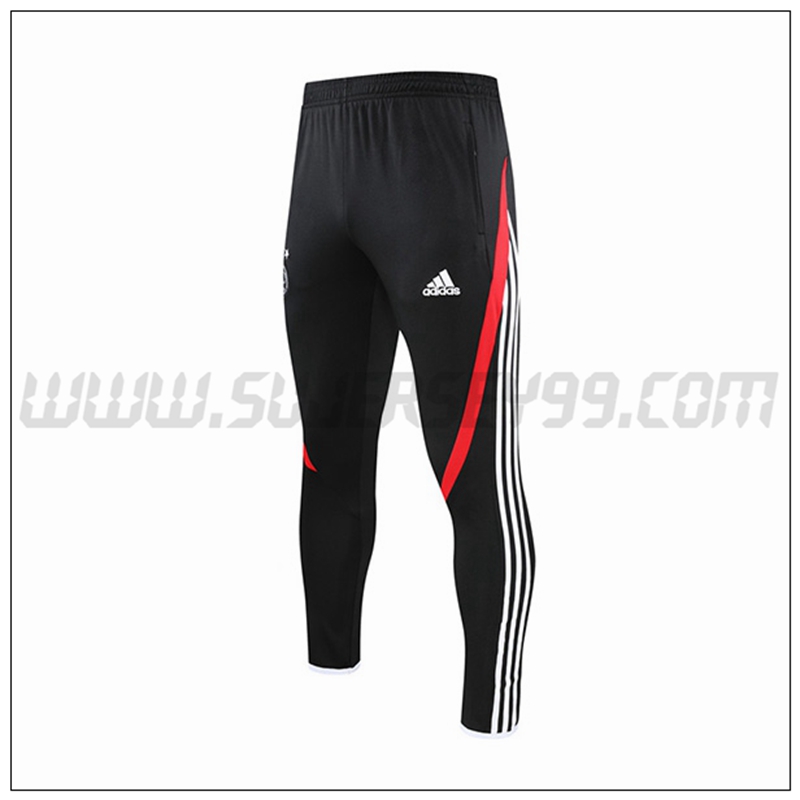 Pantalones Entrenamiento AFC Ajax Rojo Negro Blanco 2021 2022