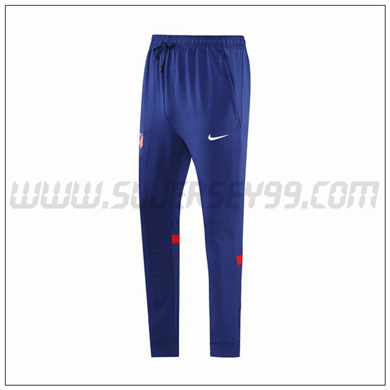 Pantalones Entrenamiento Atletico Madrid Azul Marino Rojo 2021 2022