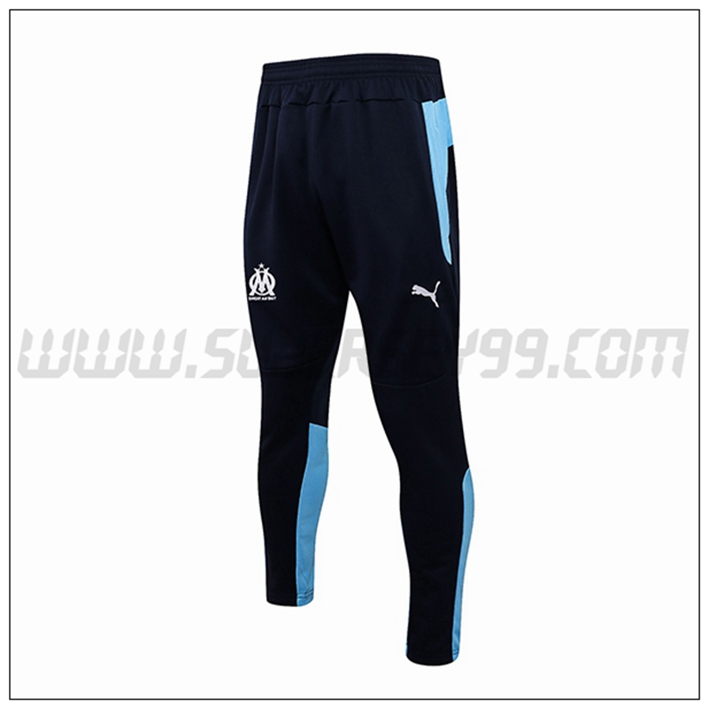 Pantalones Entrenamiento Marsella OM Azul Negro 2021 2022