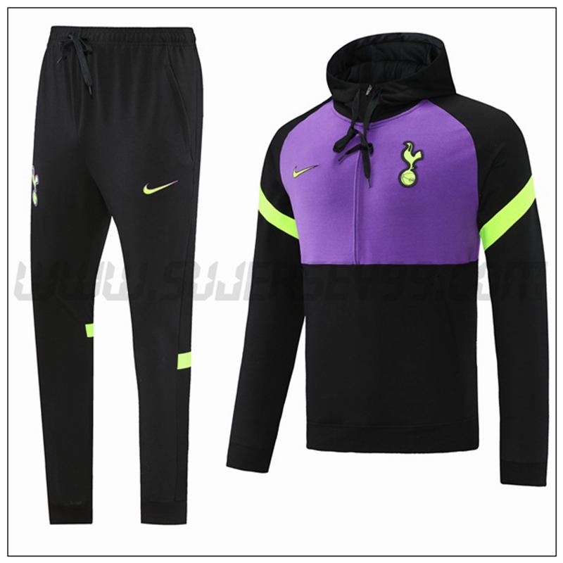 Chaqueta con Capucha Chandal del Tottenham Hotspur Negro Violet 2021 2022