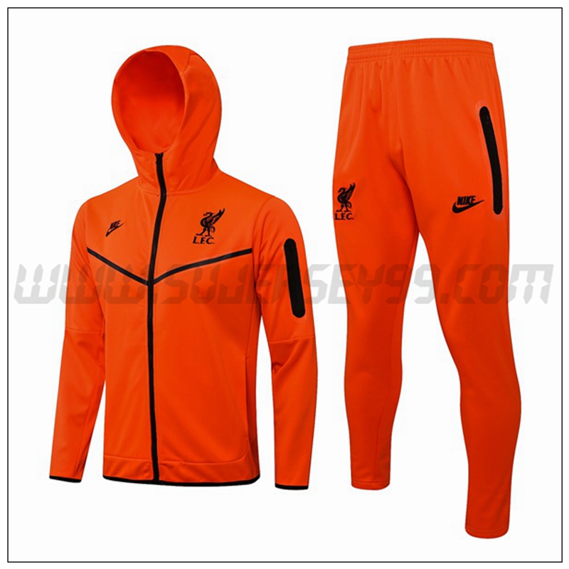 Chaqueta con Capucha Chandal del FC Liverpool Rojo 2021 2022