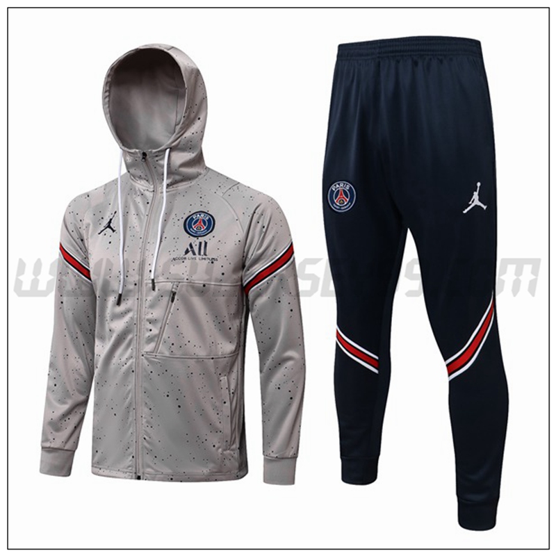 Chaqueta con Capucha Chandal del Jordan PSG Gris 2021 2022