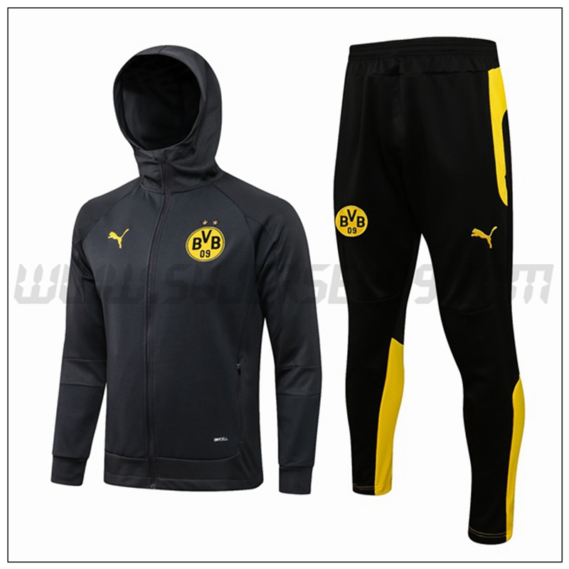 Chaqueta con Capucha Chandal del Dortmund BVB Gris 2021 2022