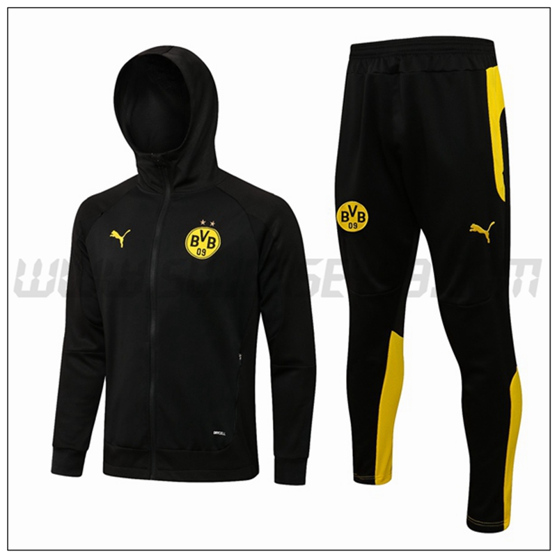 Chaqueta con Capucha Chandal del Dortmund BVB Negro 2021 2022