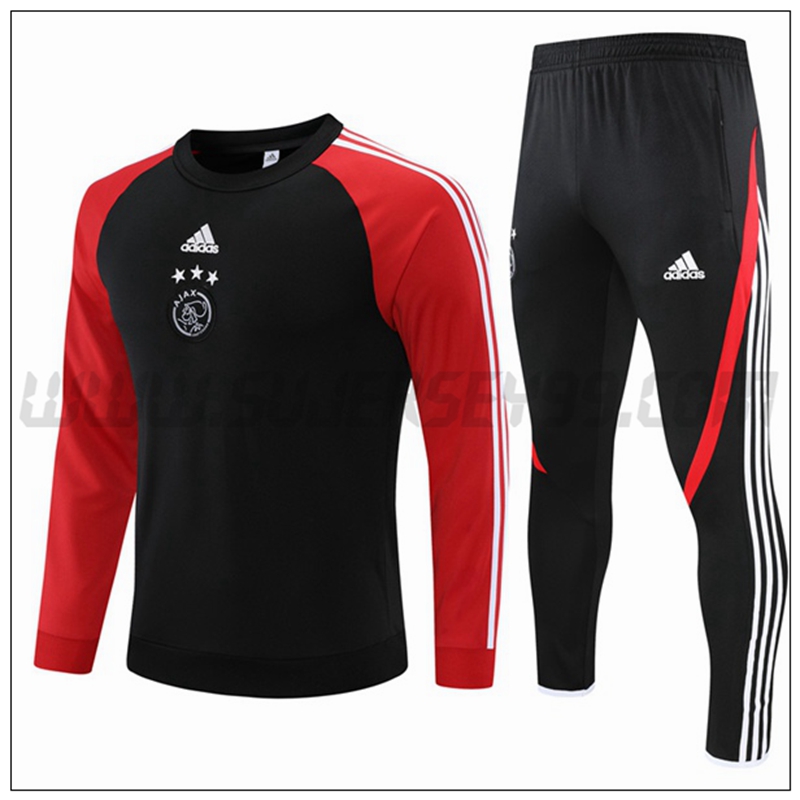 Chandal del AFC Ajax Ninos Negro Rojo 2021 2022