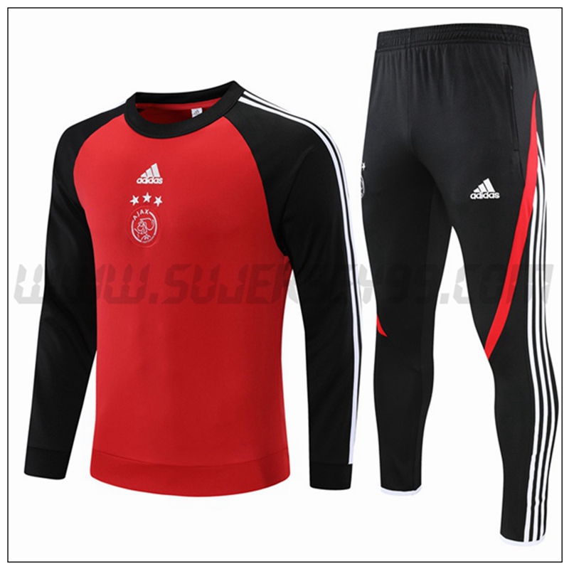 Chandal del AFC Ajax Ninos Rojo Negro 2021 2022