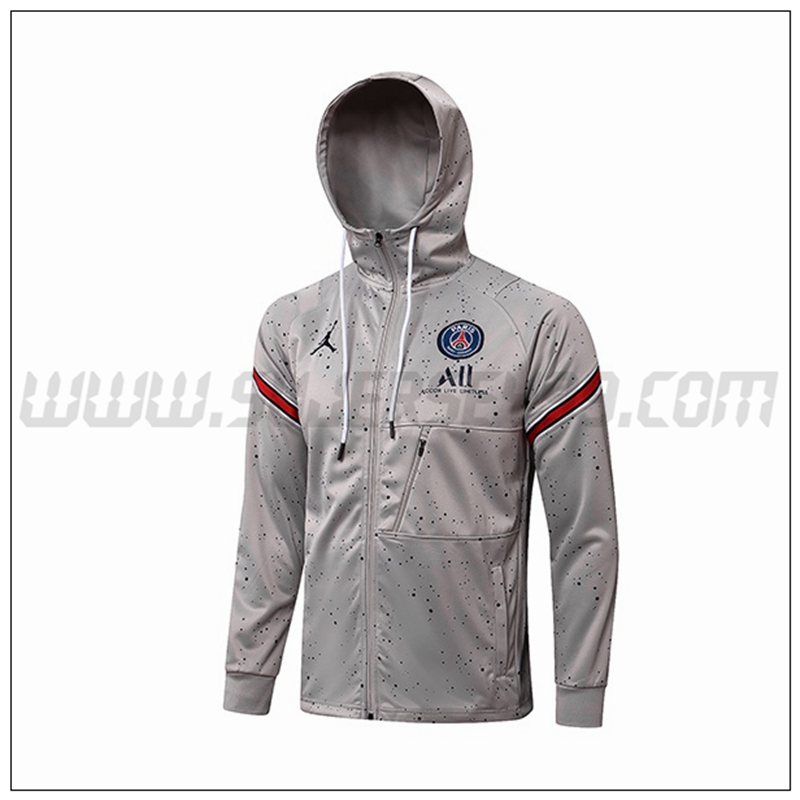 Chaqueta con Capucha Jordan PSG Gris 2021 2022