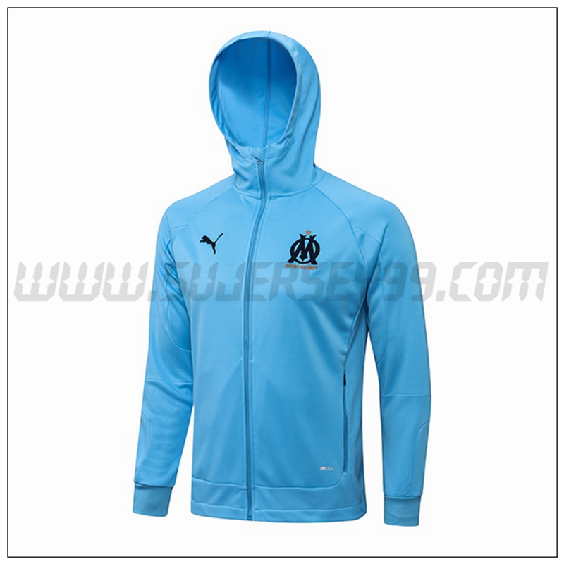 Chaqueta con Capucha Marsella OM Azul 2021 2022