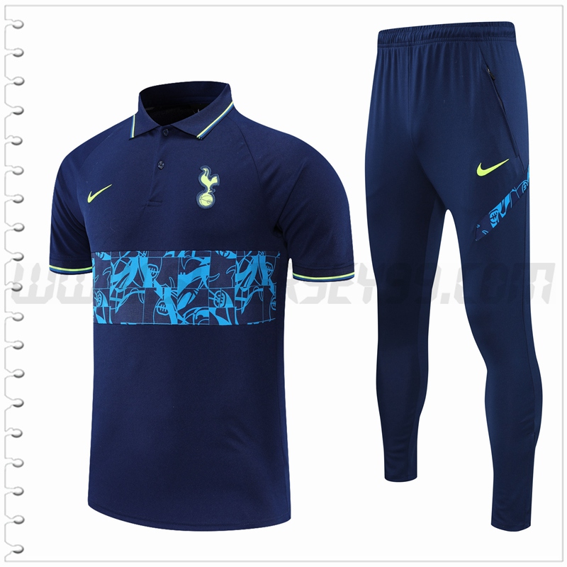 Polo Futbol Tottenham Hotspur + Pantalones Azul Marino Azul 2021 2022