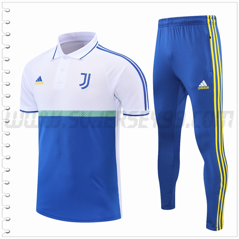 Polo Futbol Juventus + Pantalones Blanco Azul 2021 2022