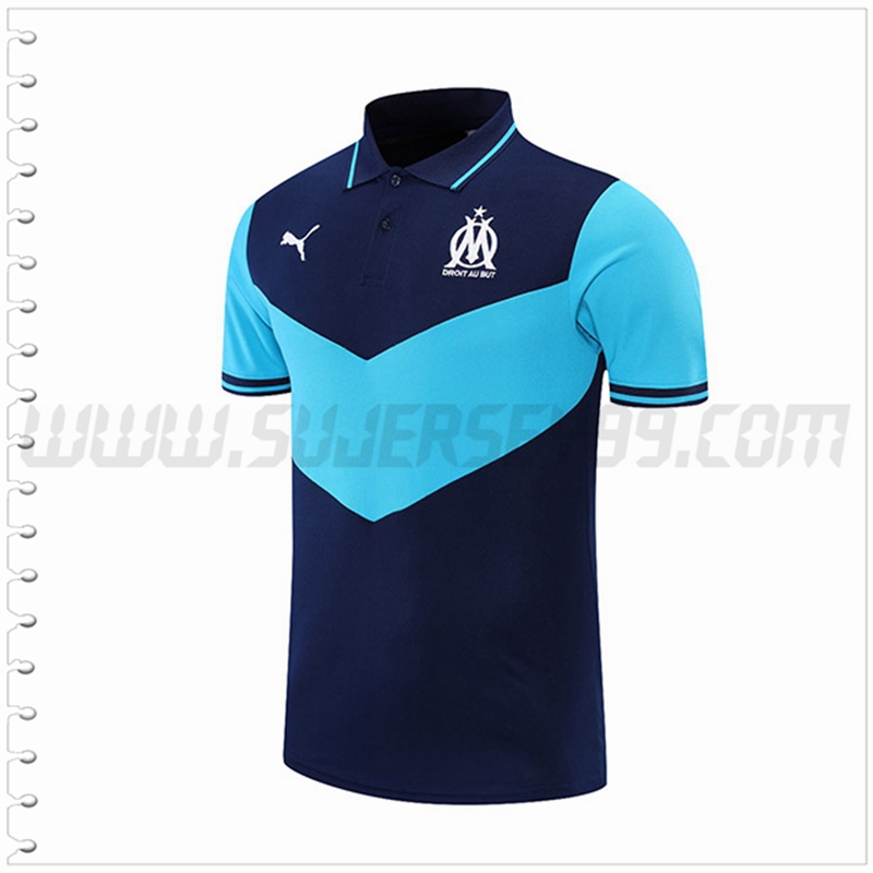 Polo Futbol Marsella OM Azul Marino Azul 2021 2022