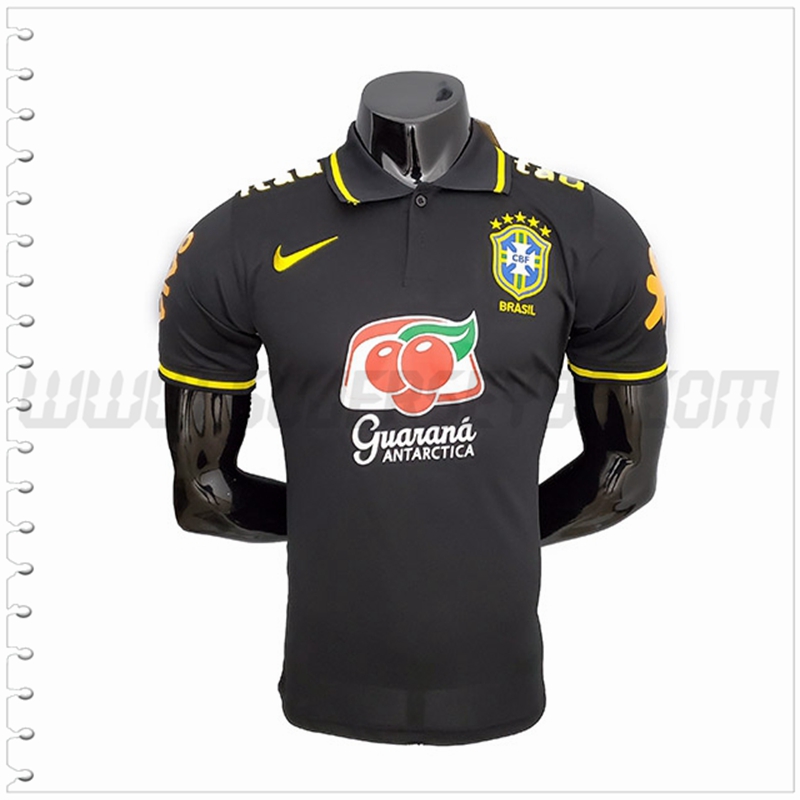 Polo Futbol Brasil Negro 2021 2022