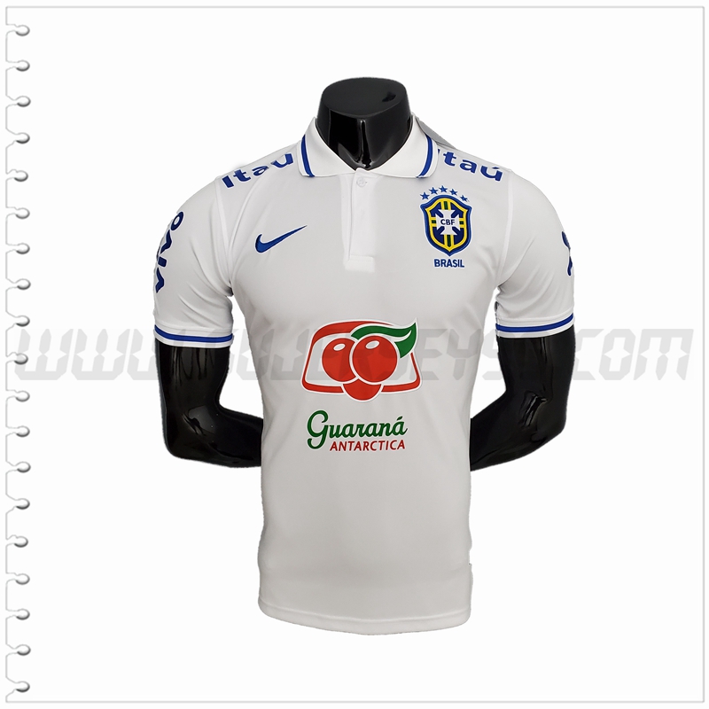 Polo Futbol Brasil Blanco 2021 2022