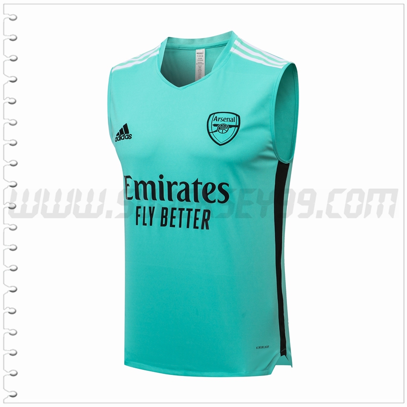 Camiseta Entrenamiento Sin Mangas FC Arsenal Negro Blanco 2021 2022