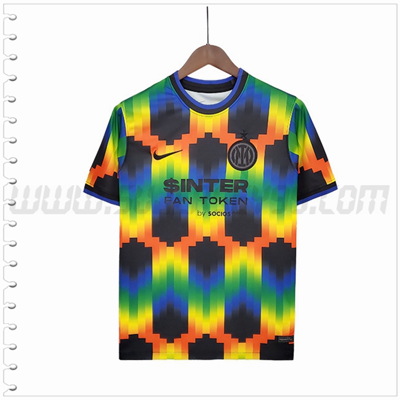 Camiseta Entrenamiento Inter Milan Negro Azul Amarillo 2022 2023