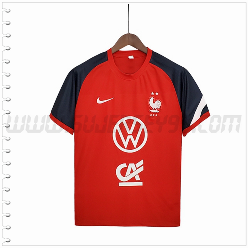 Camiseta Entrenamiento Francia Rojo 2022 2023