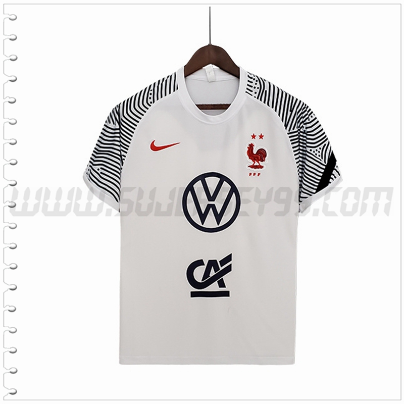 Camiseta Entrenamiento Francia Blanco 2022 2023