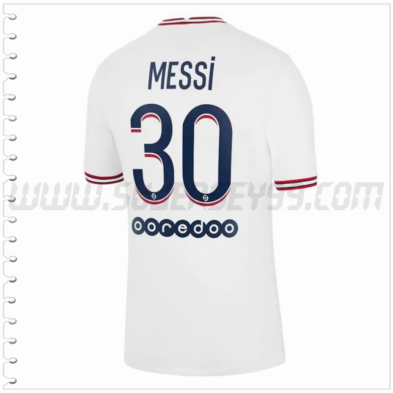 Camiseta Futbol Jordan PSG Messi 30 Cuarto 2021 2022