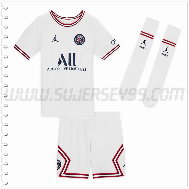 Equipacion del Jordan PSG Ninos Cuarto 2021 2022