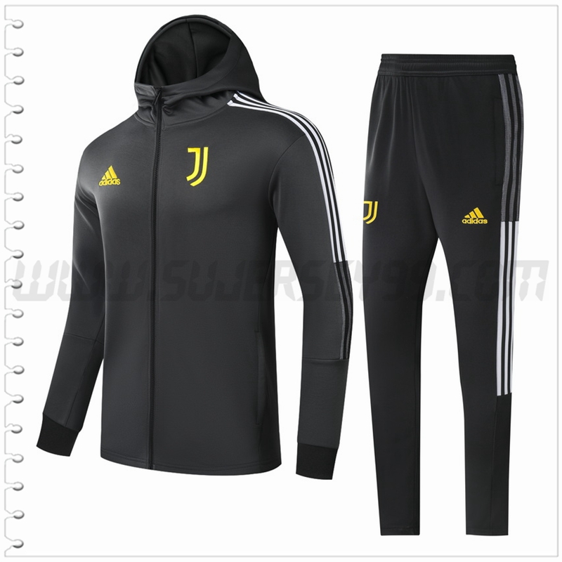 Chaqueta con Capucha Chandal del Juventus Ninos Negro 2021 2022