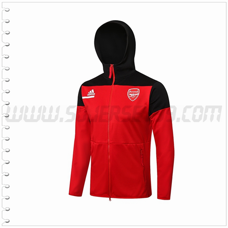 Chaqueta con Capucha FC Arsenal Negro Gouge 2021 2022