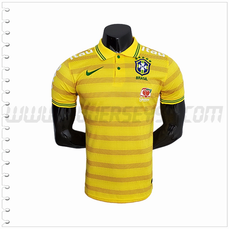 Polo Futbol Brasil Amarillo 2022 2023