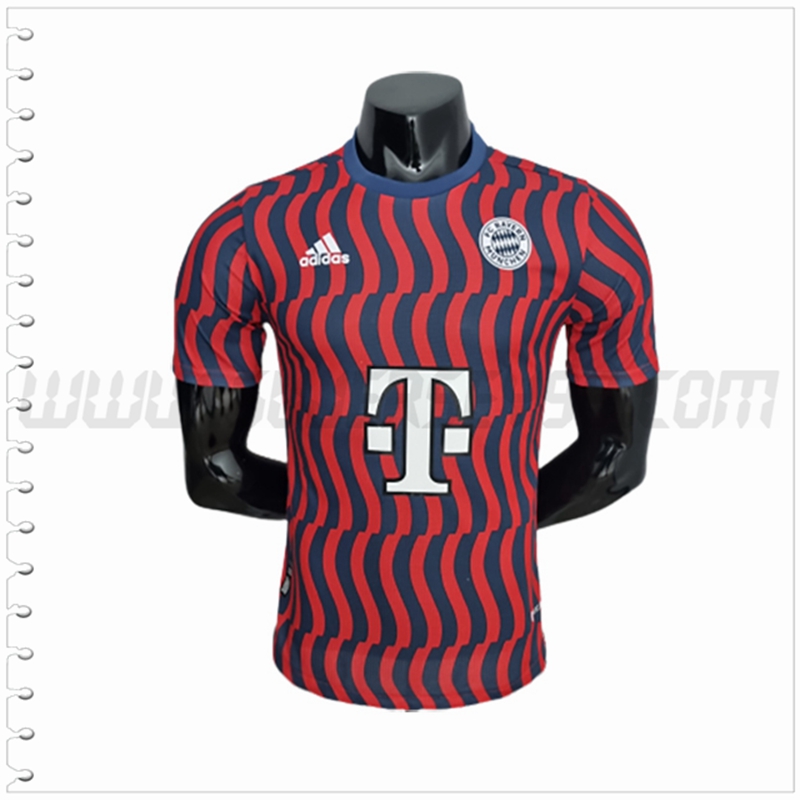 Camiseta Entrenamiento Bayern Munich Rojo Azul 2022 2023