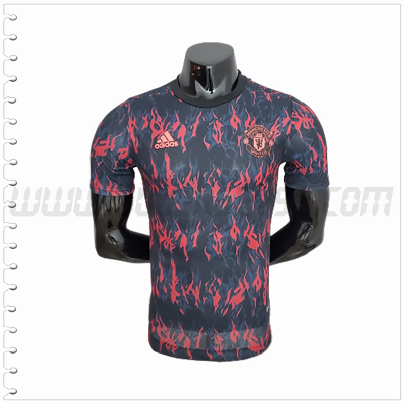 Camiseta Entrenamiento Manchester United Rojo Negro 2022 2023