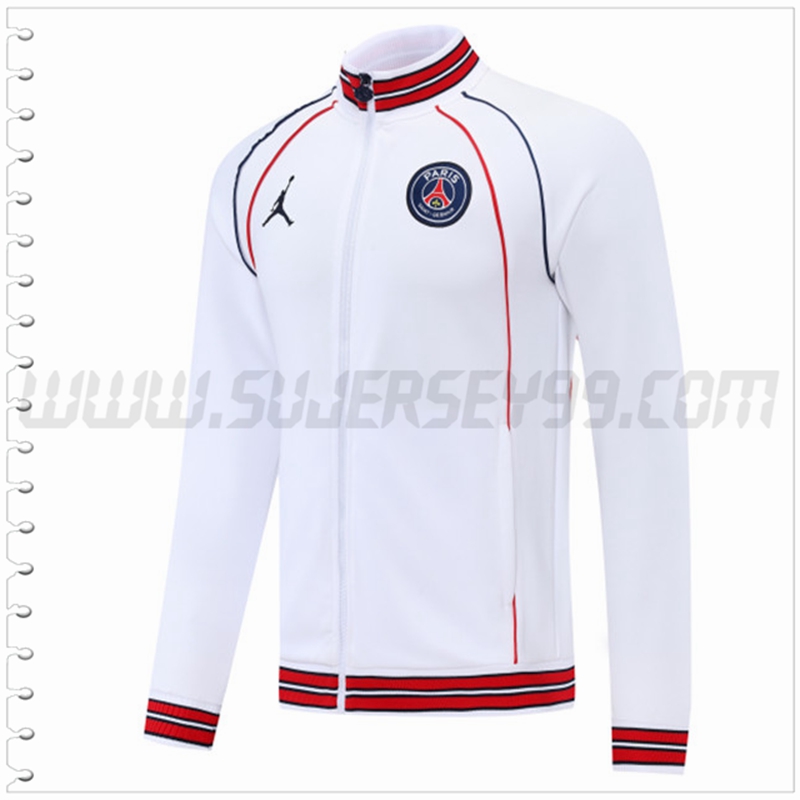 Chaqueta Futbol Jordan PSG Blanco 2022 2023