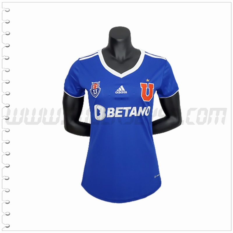 Primera Camiseta Futbol Universidad de Chile Mujer 2022 2023