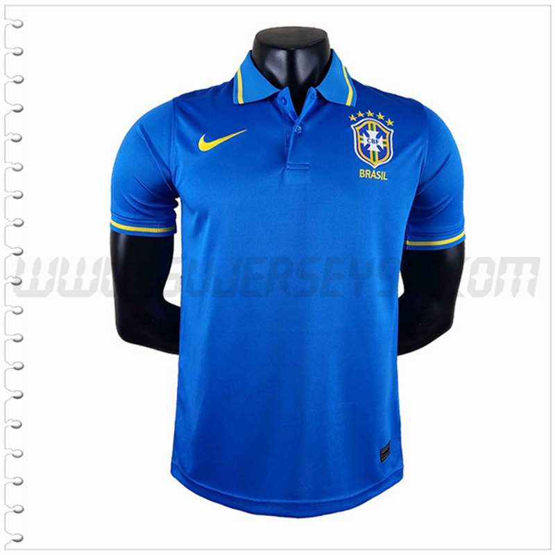 Polo Futbol Brasil Azul 2022 2023