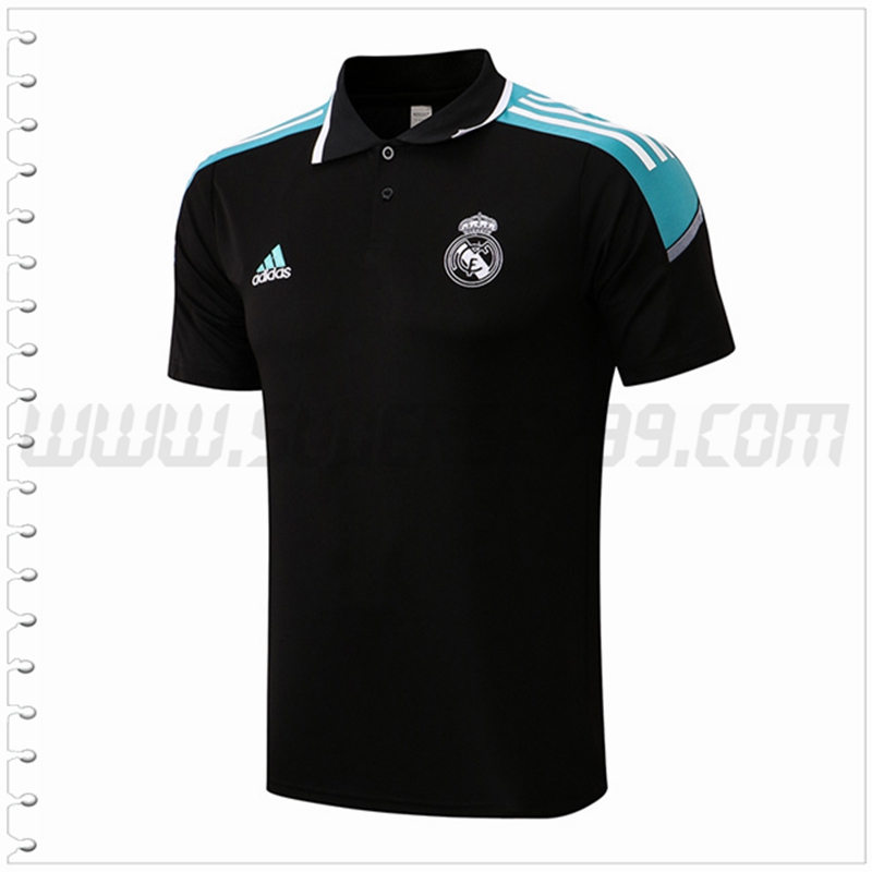 Polo Futbol Real Madrid Negro 2022 2023