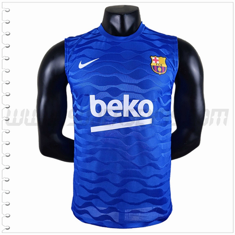 Camiseta Entrenamiento Sin Mangas FC Barcelona Azul 2022 2023