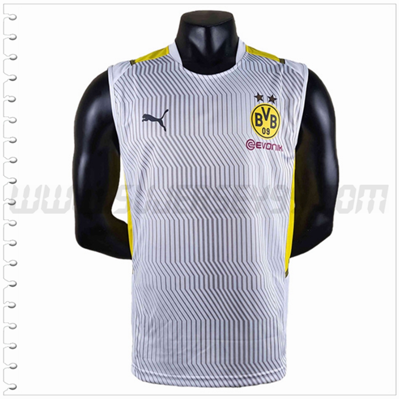 Camiseta Entrenamiento Sin Mangas Dortmund BVB Gris 2022 2023