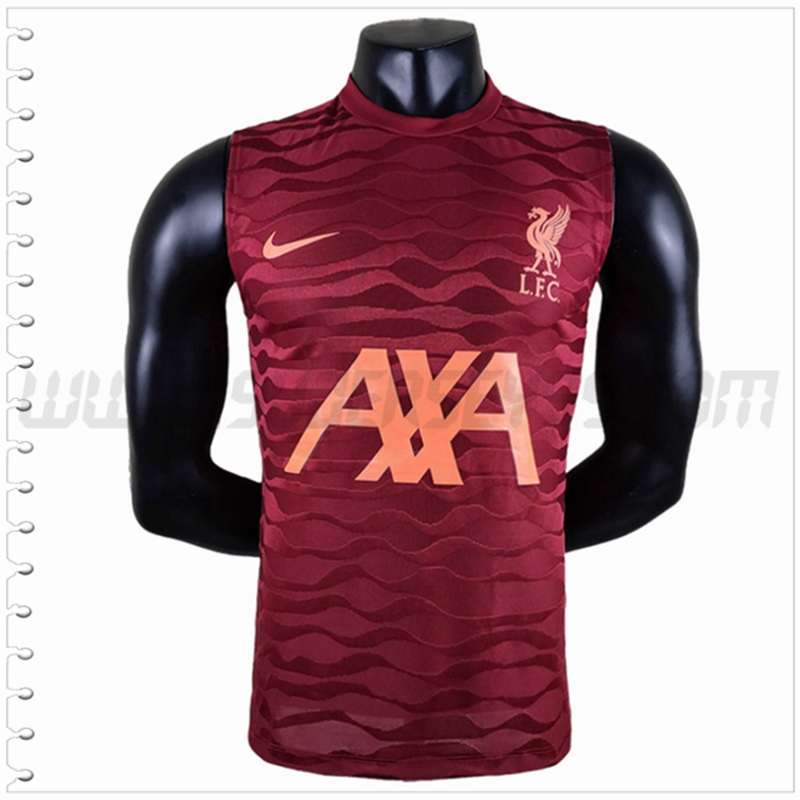 Camiseta Entrenamiento Sin Mangas FC Liverpool Rojo 2022 2023