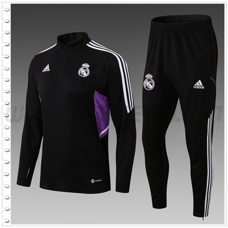 Chandal del Real Madrid Ninos Negro 2022 2023