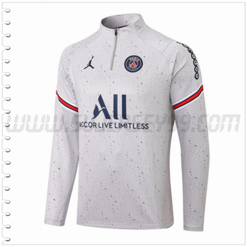 Sudadera Entrenamiento Jordan PSG Gris 2022 2023