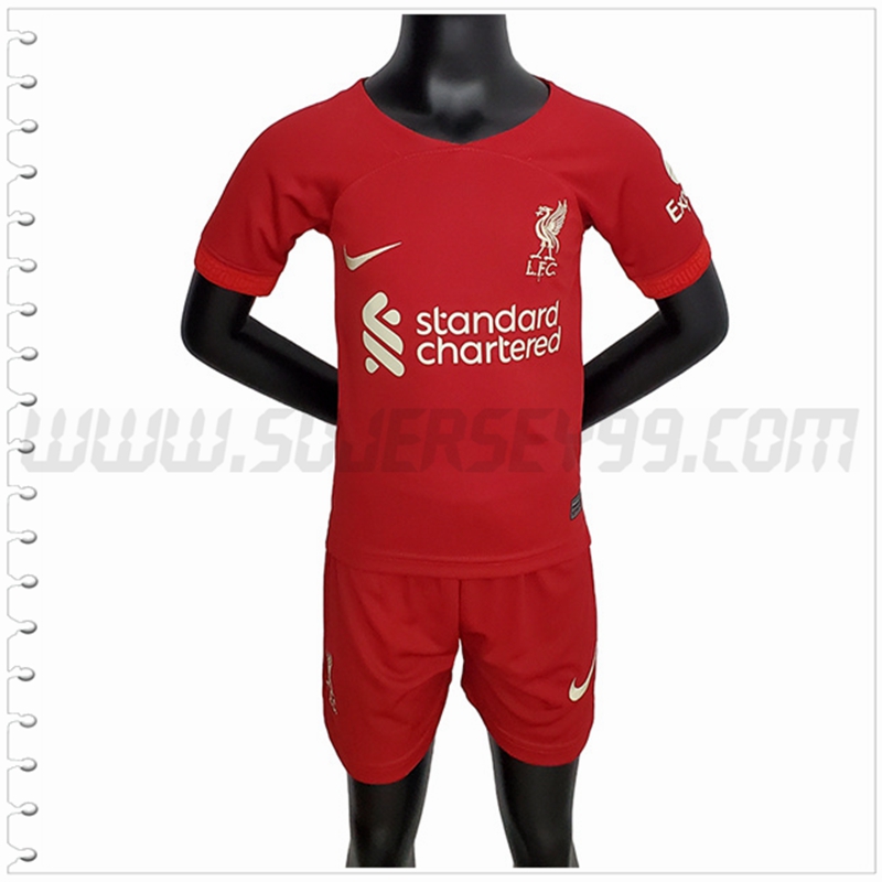 Primera Equipacion del FC Liverpool Ninos 2022 2023