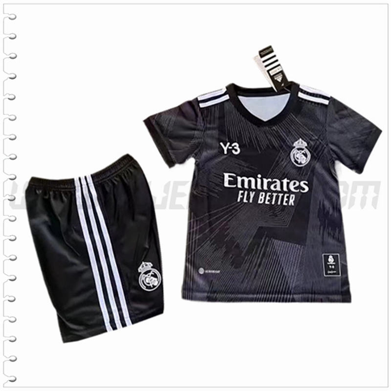 Equipacion del Real Madrid Ninos Negro Y3 2022 2023