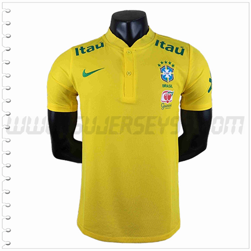 Polo Futbol Brasil Amarillo 2022 2023