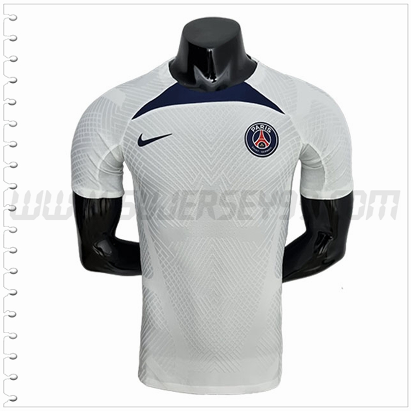 Camiseta Entrenamiento Jordan PSG Versión del jugador Blanco 2022 2023