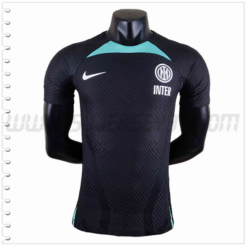 Camiseta Entrenamiento Inter Milan Versión del jugador Negro 2022 2023