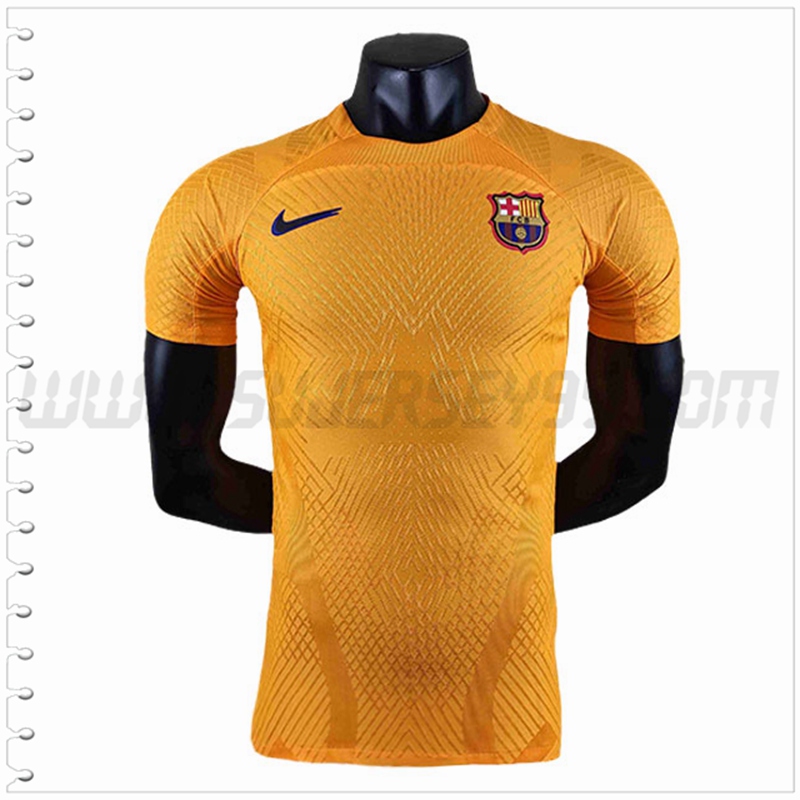 Camiseta Entrenamiento FC Barcelona Amarillo 2022 2023