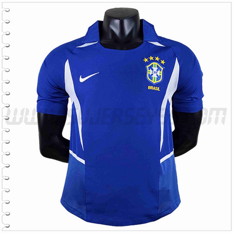 Segunda Camiseta Futbol Brasil Retro Copa Mundial 2002