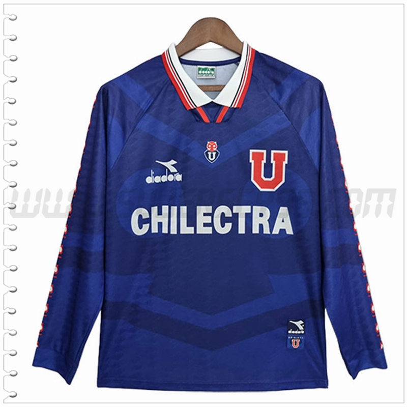Primera Camiseta Futbol Universidad De Chile Manga Larga Retro 1996