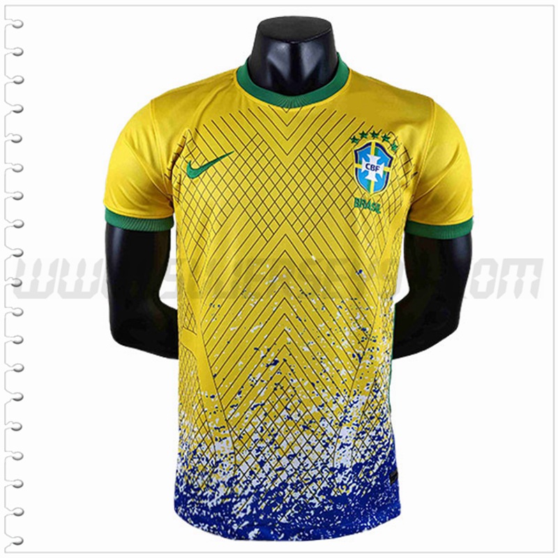 Camiseta Equipo Brasil Azul Amarillo Blanco 2022 2023