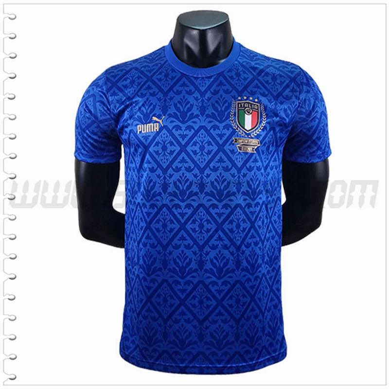 Camiseta Equipo Italia Azul Edición Conmemorativa