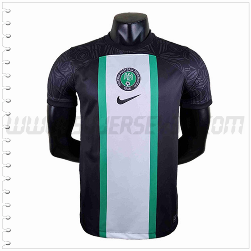 Camiseta Equipo Nigeria Blanco Negro 2022 2023