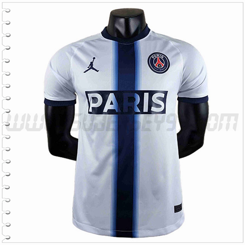 Camiseta Futbol PSG Azul Blanco Version del jugador 2022 2023